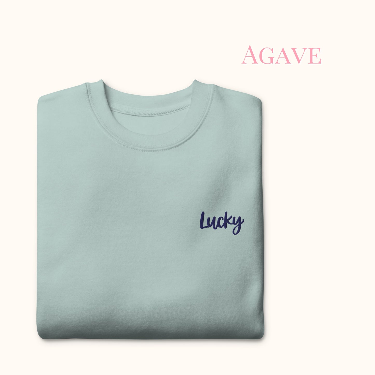 Lucky Embroidered Sweatshirt | The "Lucky" Charm Jumper
