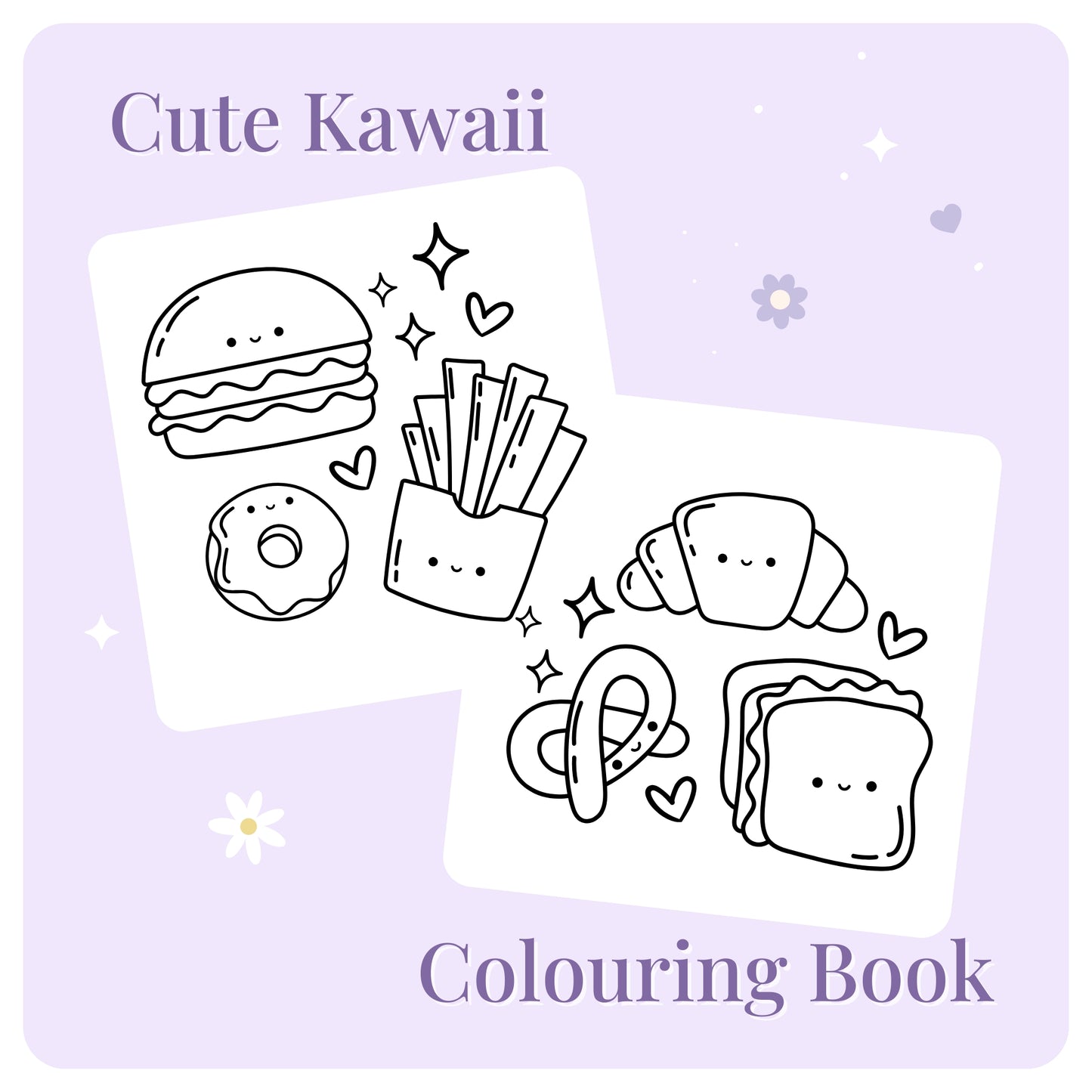 Cute Kawaii Colouring Book