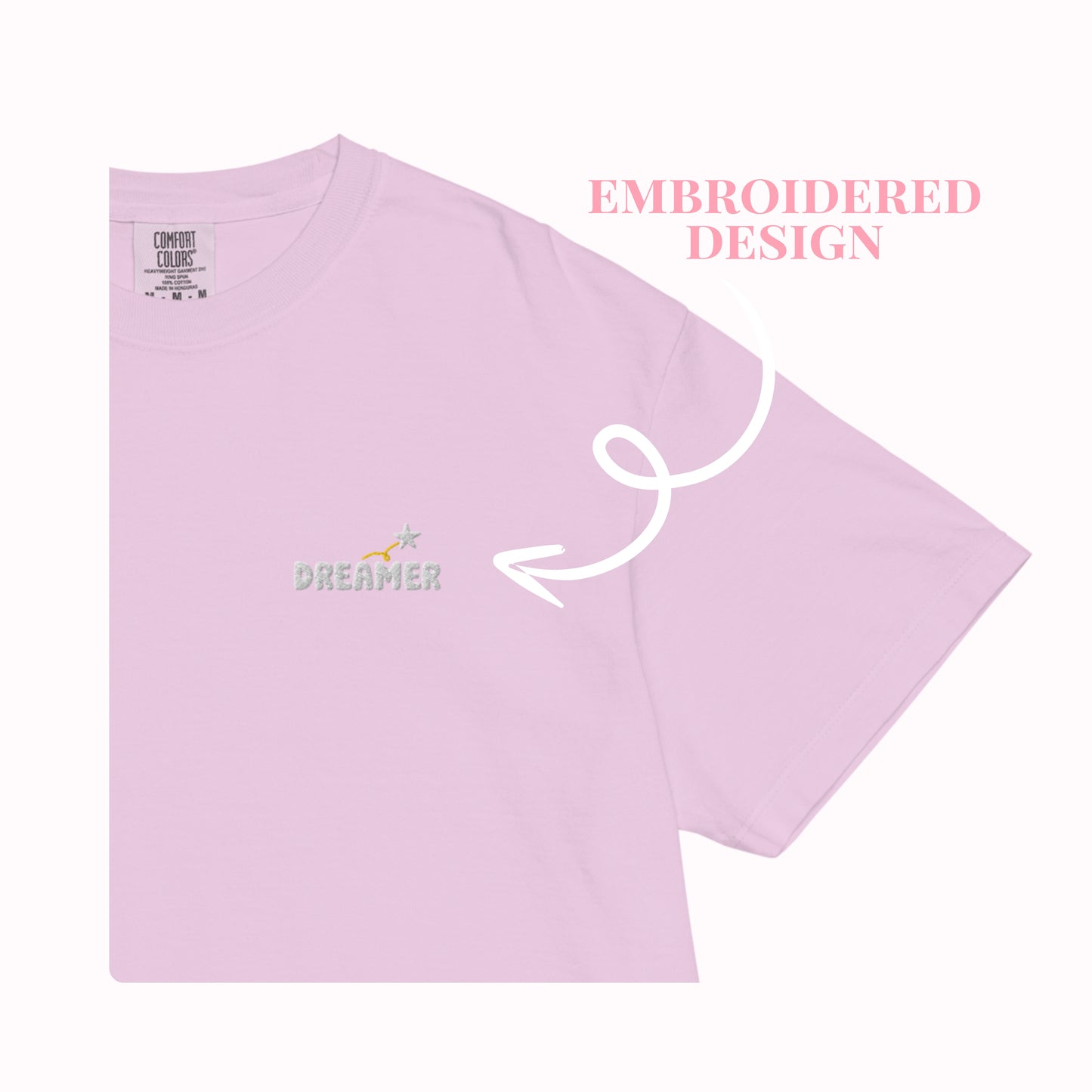 Dreamer Embroidered Boxy t-shirt.