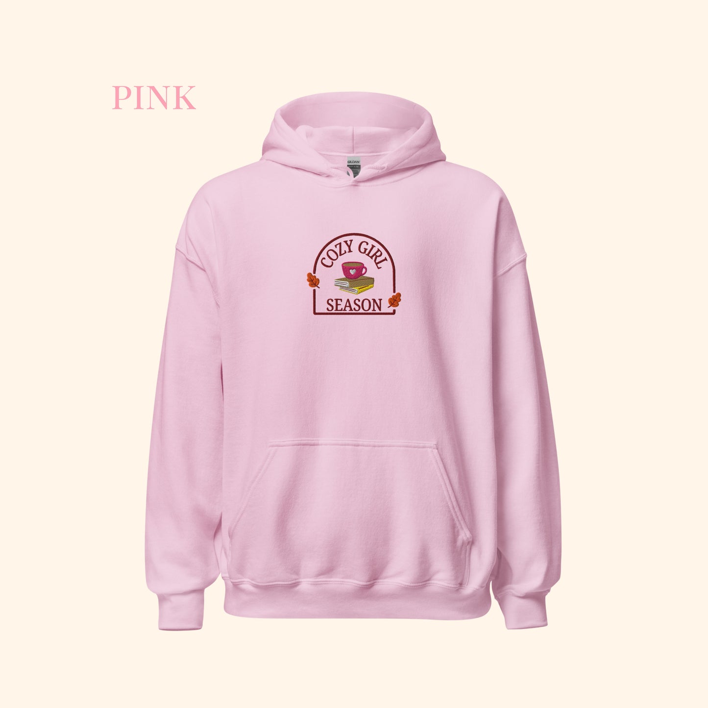Cozy Girl Season Embroidered Hoodie.