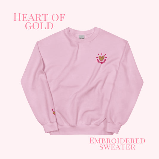Heart of gold embroidered sweater