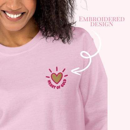 Heart of gold embroidered sweater