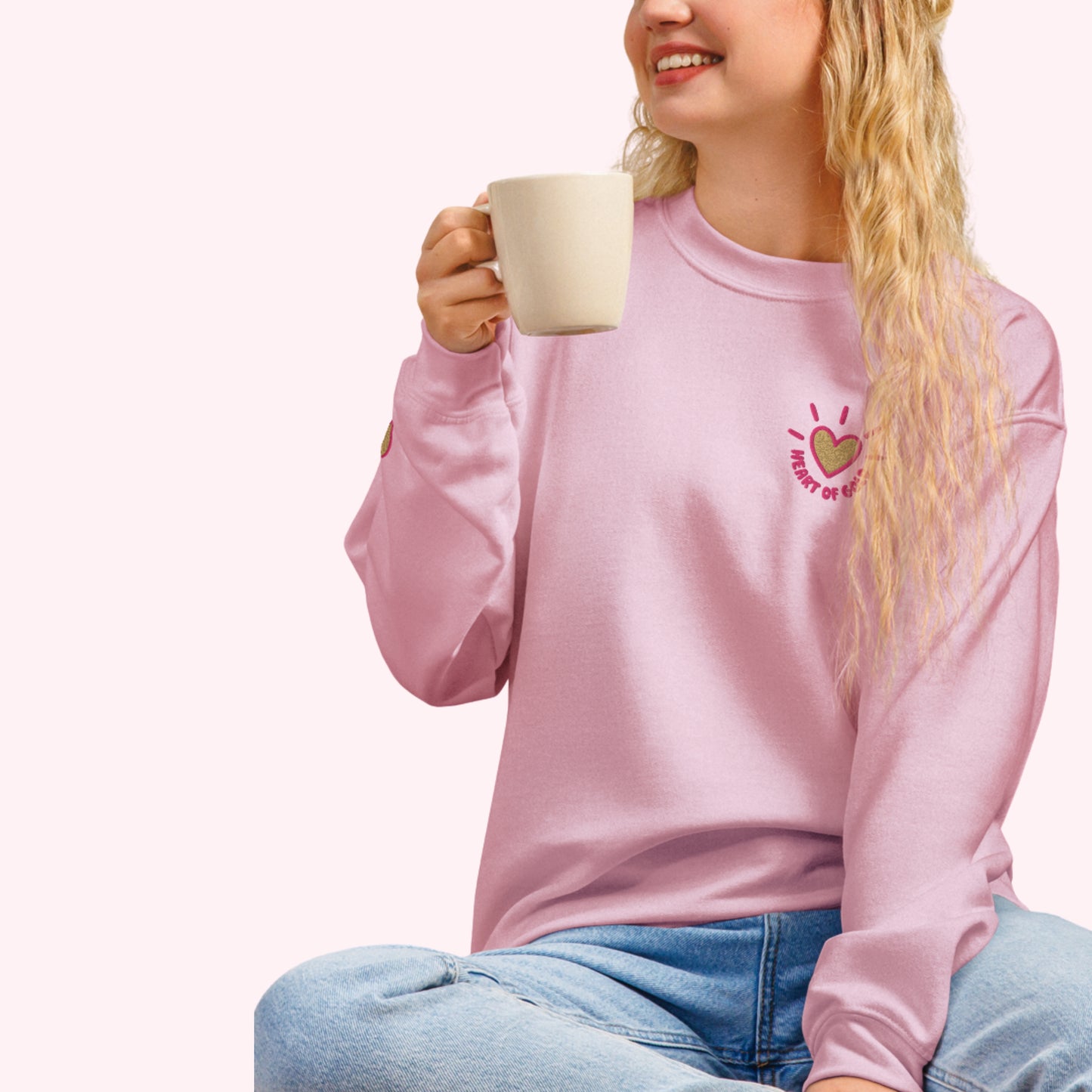 Heart of gold embroidered sweater