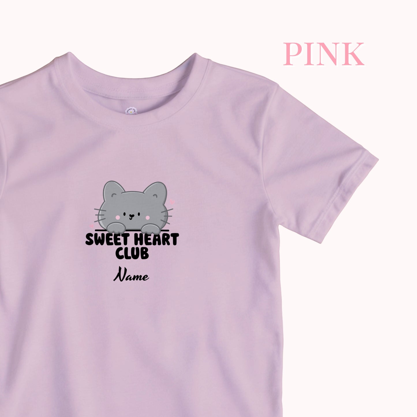 Sweetheart Club T-shirt. Personalised kids T-shirt.