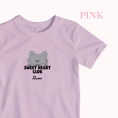 Sweetheart Club T-shirt. Personalised kids T-shirt.