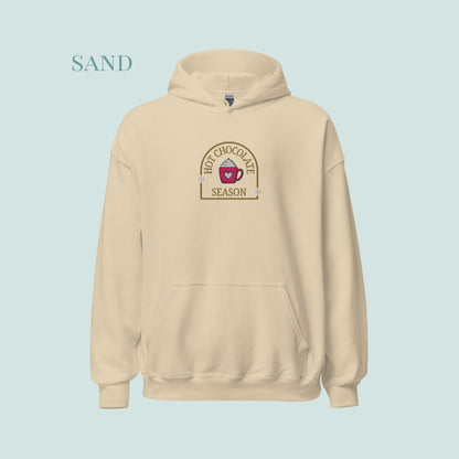 Hot Chocolate Season Embroidered Hoodie.