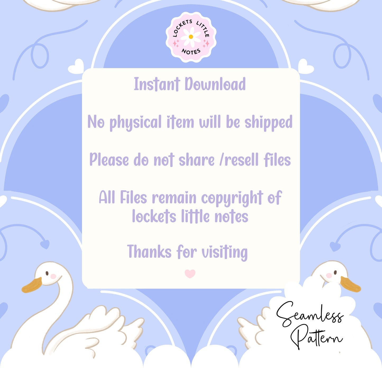 Regency Swan Seamless Pattern | Bridgerton Blue Scallop Digital Surface Design