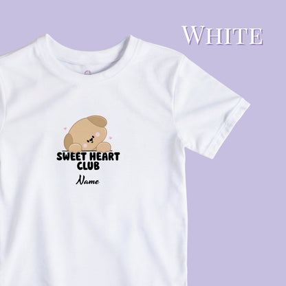 Sweetheart Club T-shirt. Personalised kids T-shirt.