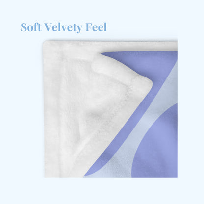 Blue/Purple Hearts Pattern Throw Blanket