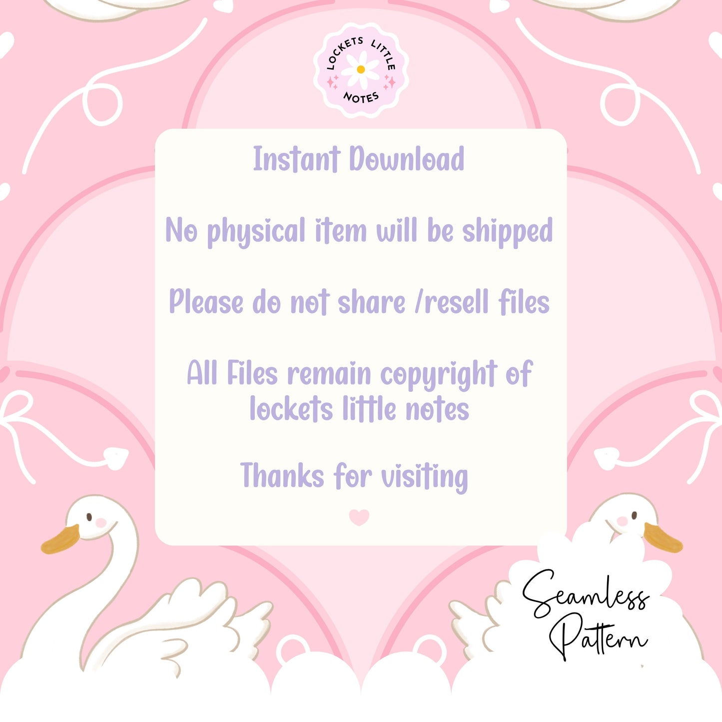 Regency Swan Seamless Pattern | Pink Scallop Digital Surface Design