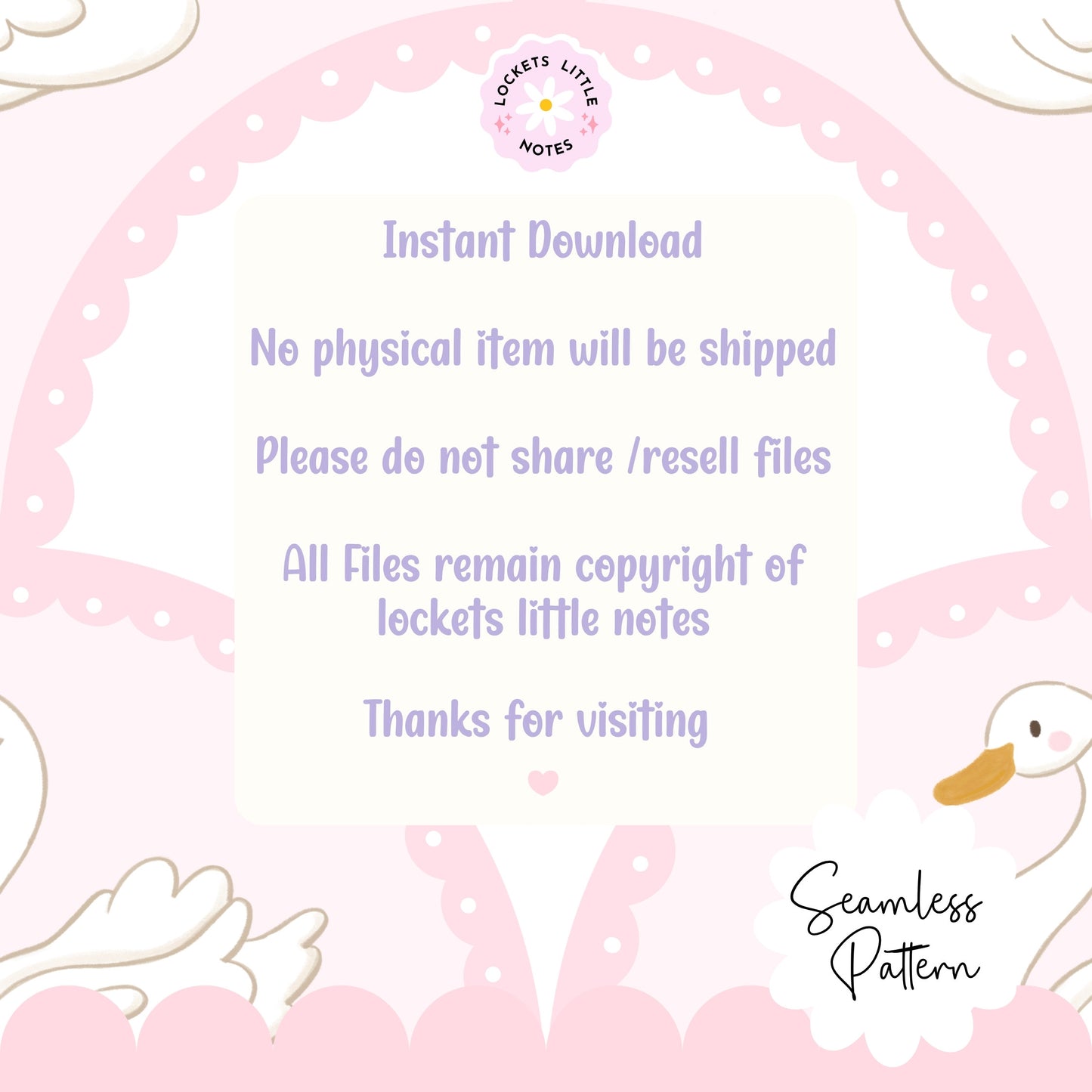 Coquette Swan Seamless Pattern | Pink Scallop Digital Surface Design