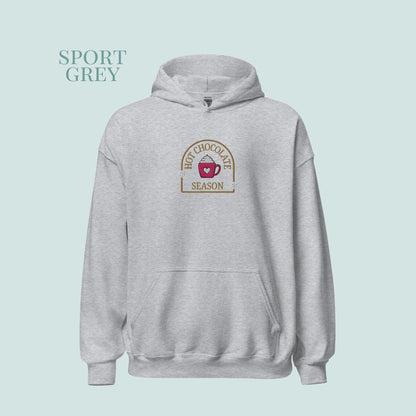 Hot Chocolate Season Embroidered Hoodie.