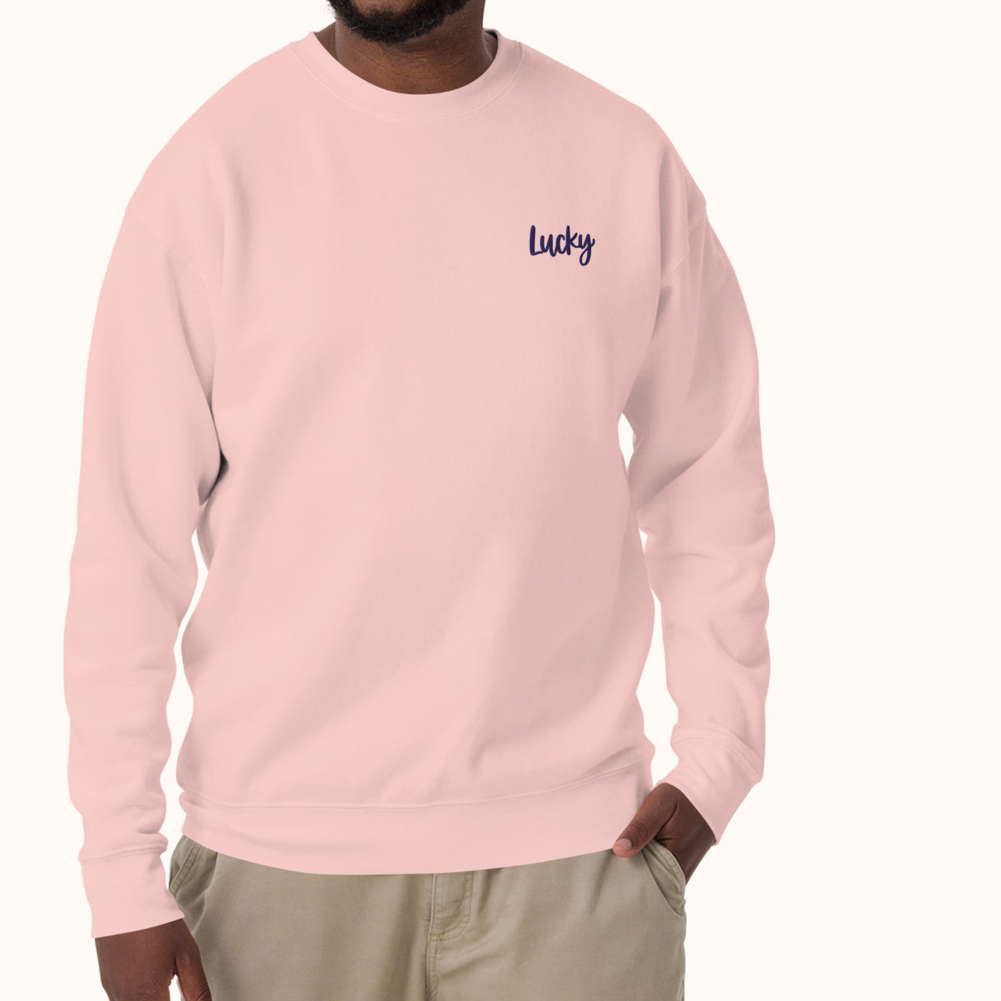 Lucky Embroidered Sweatshirt | The "Lucky" Charm Jumper