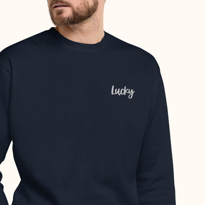 Lucky Embroidered Sweatshirt | The "Lucky" Charm Jumper