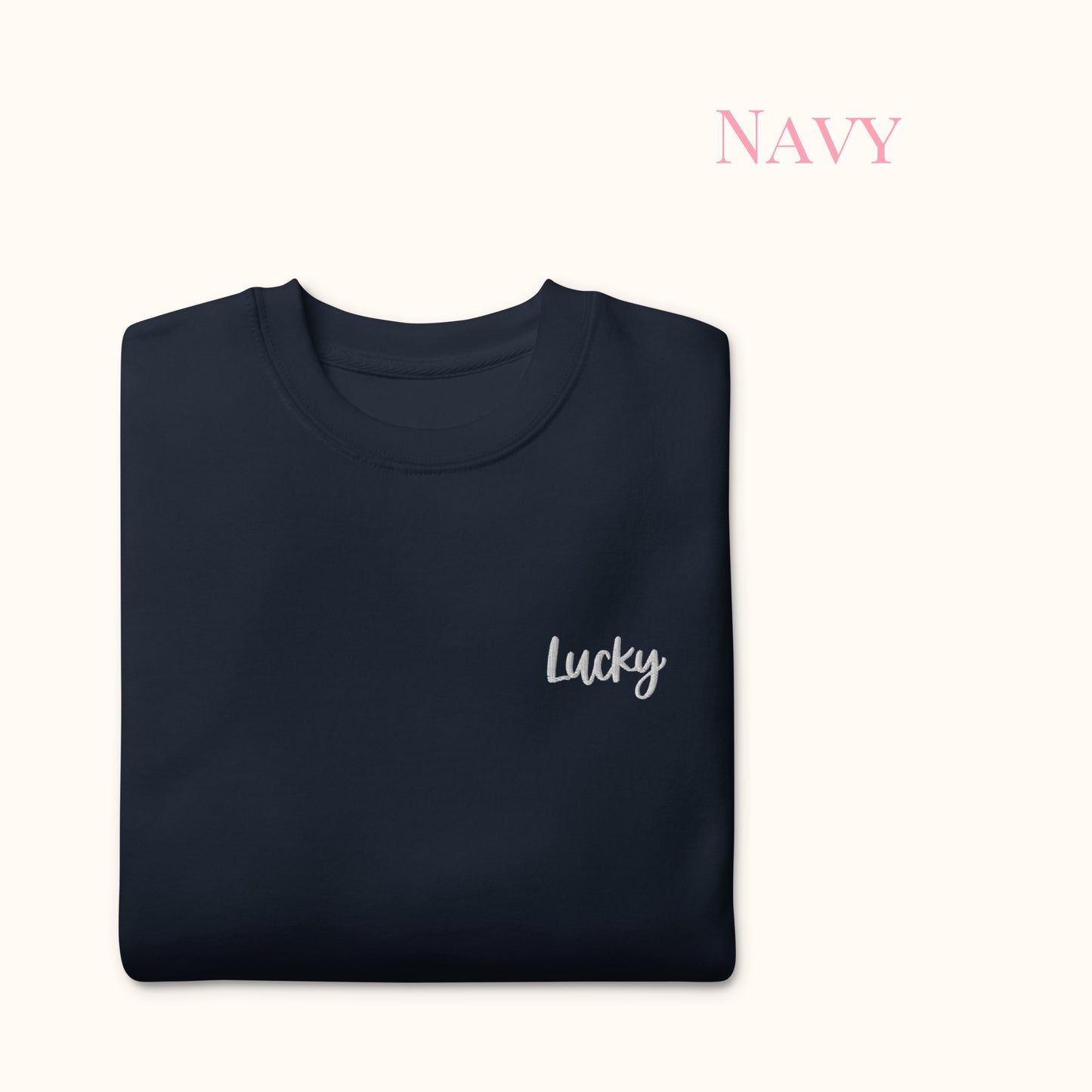 Lucky Embroidered Sweatshirt | The "Lucky" Charm Jumper