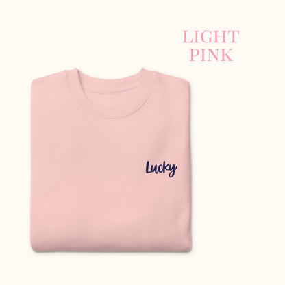 Lucky Embroidered Sweatshirt | The "Lucky" Charm Jumper