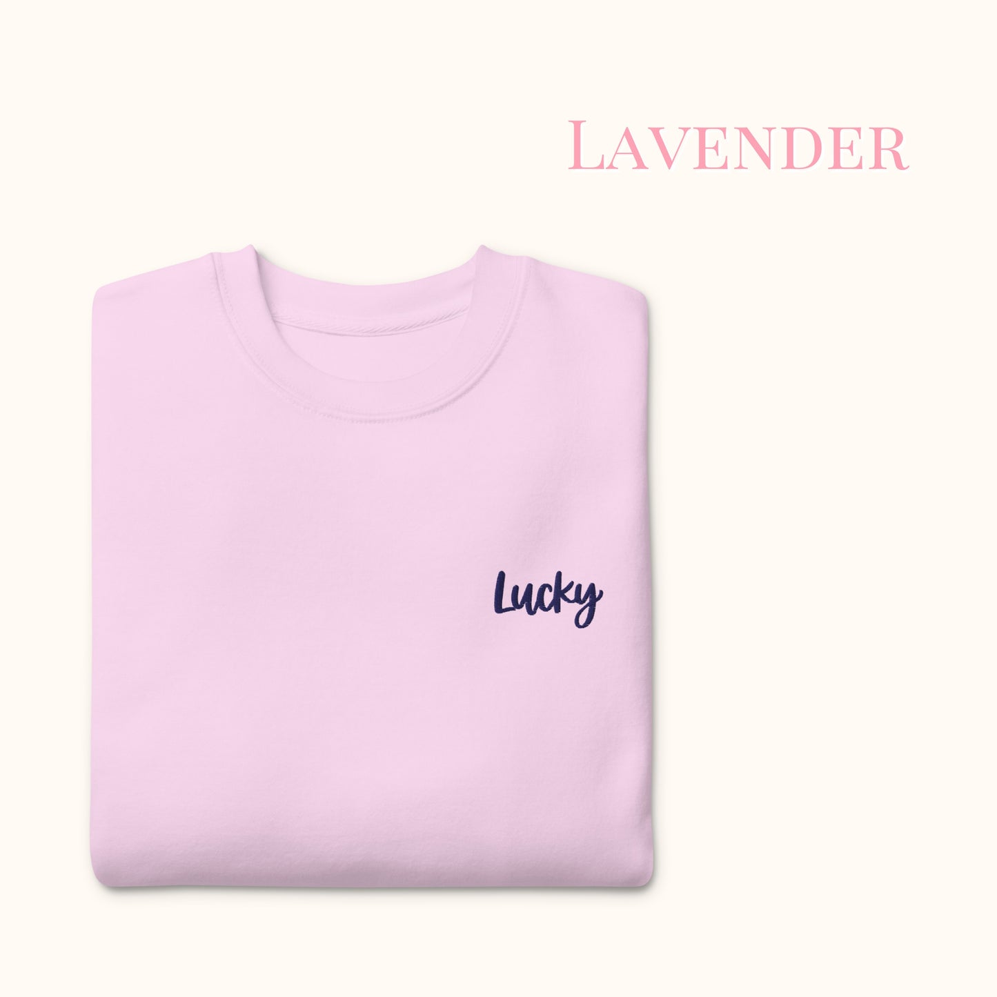 Lucky Embroidered Sweatshirt | The "Lucky" Charm Jumper