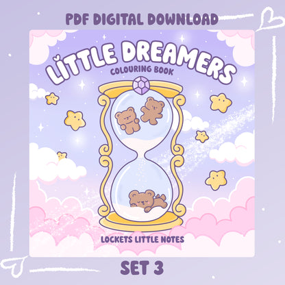 Little Dreamers Colouring Pages SET 3. Digital download.