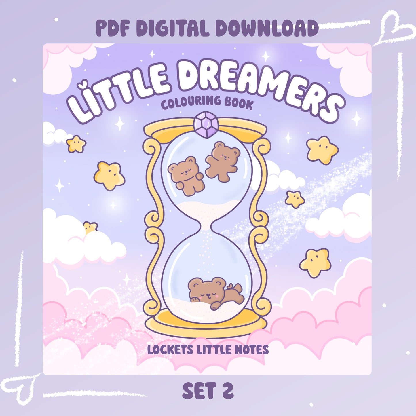 Little Dreamers Colouring Pages SET 2. Digital download.