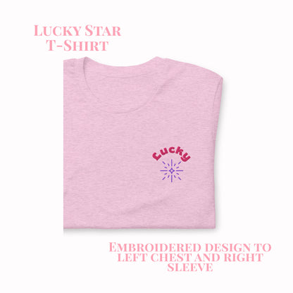 Lucky Star Embroidered Unisex t-shirt.
