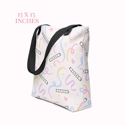Pastel Swirls and Art Markers Tote Bag.