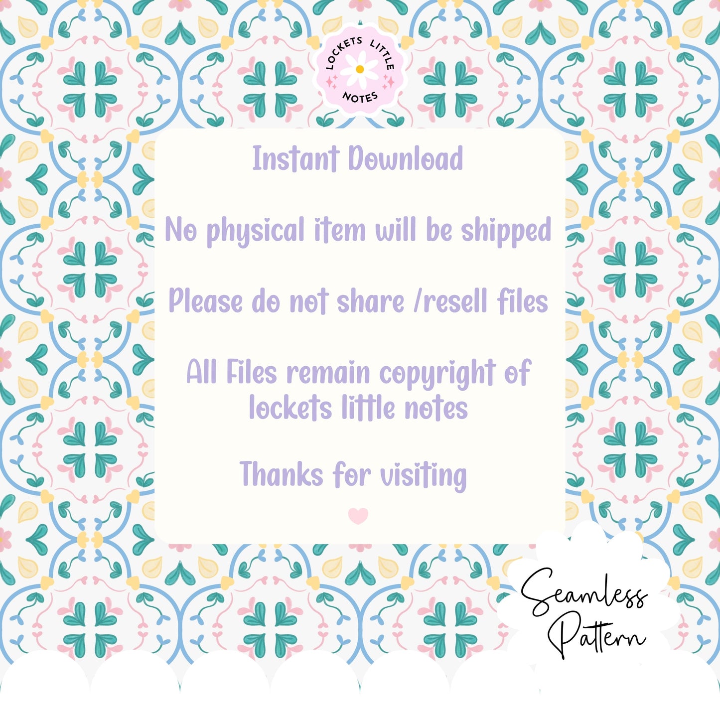 Mediterranean Abstract Tile Seamless Pattern | Azure, Olive & Rose Surface Design