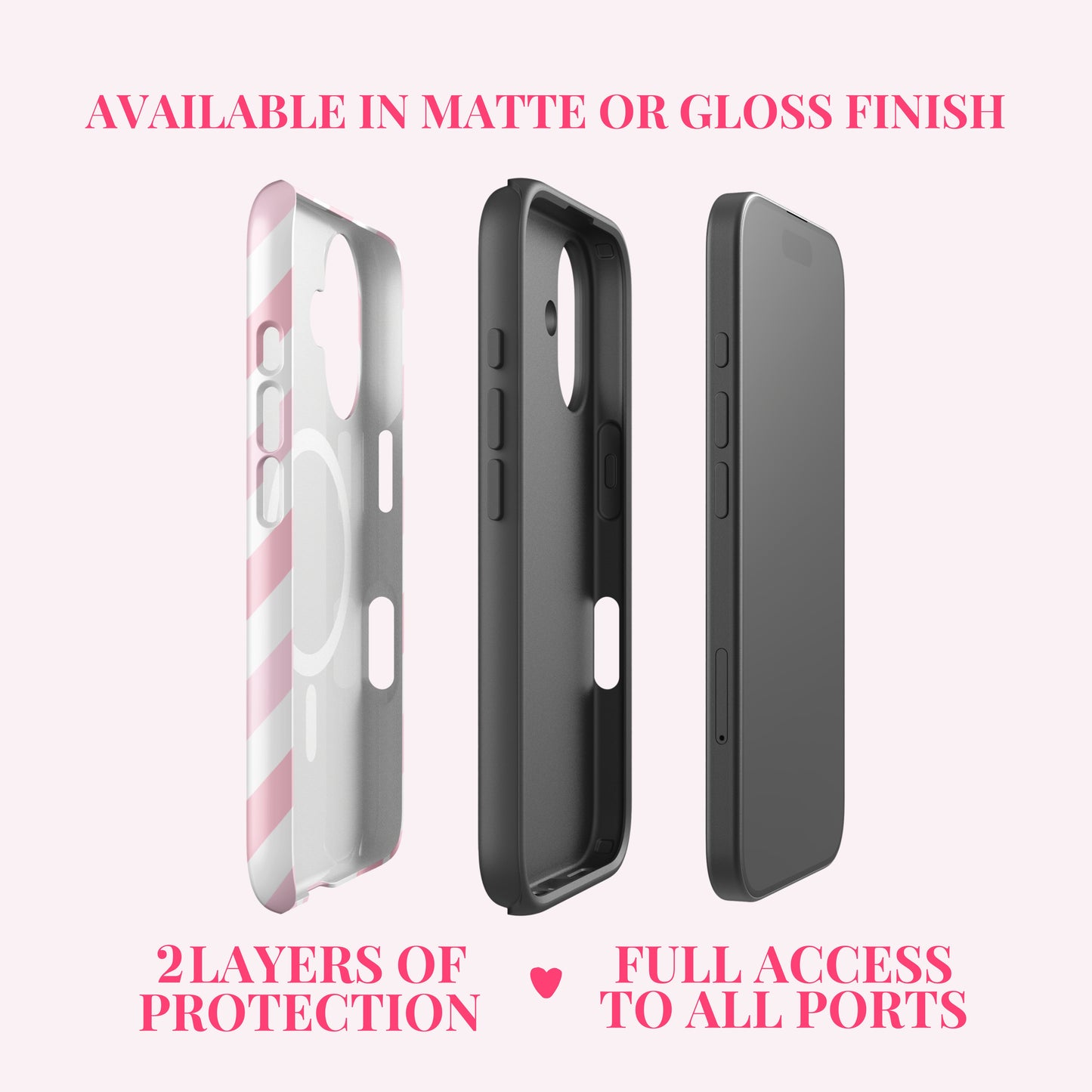 Pink Christmas Iphone MagSafe case