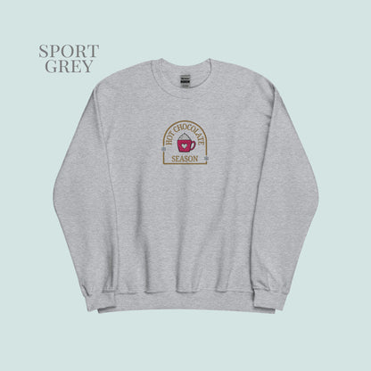 Hot Chocolate Season Embroidered Sweater.