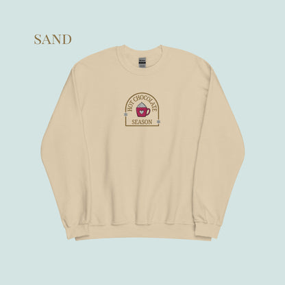Hot Chocolate Season Embroidered Sweater.
