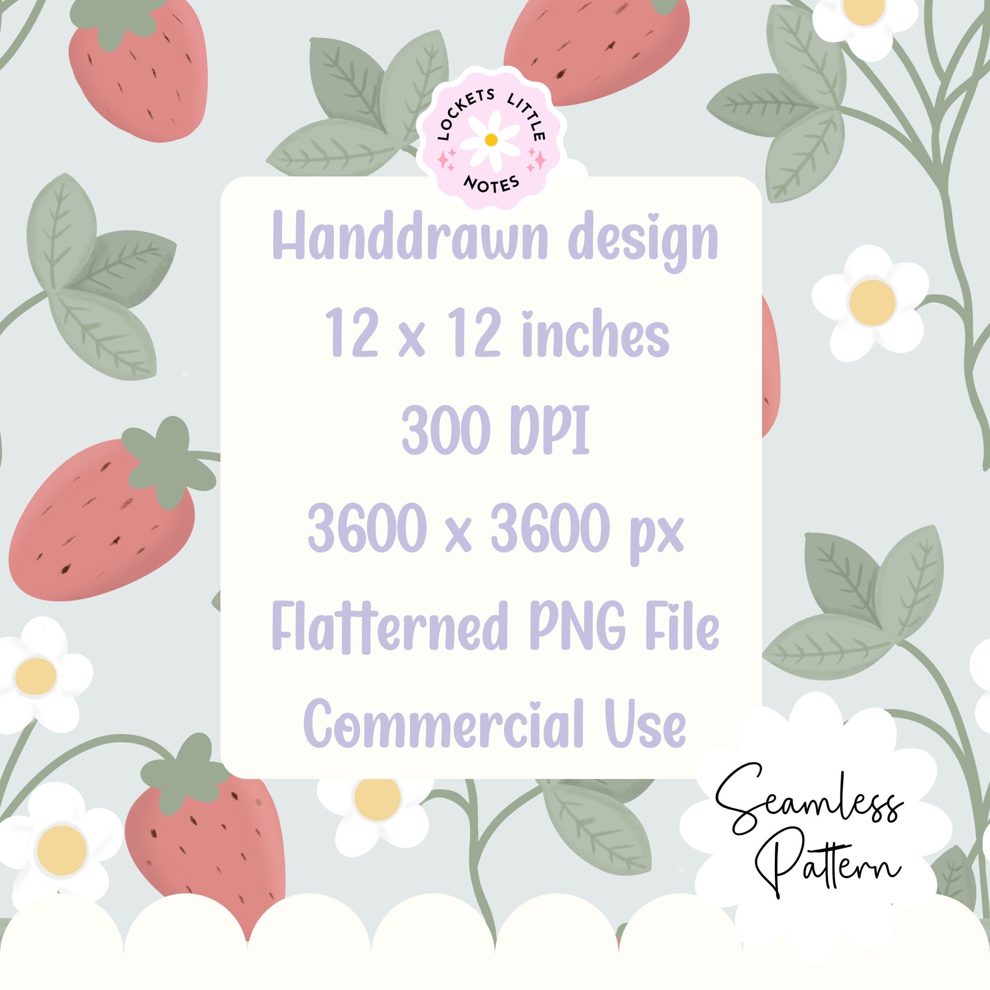 "Seamless Regency strawberry vine pattern with white flowers on a pale sage green background, vintage stately home wallpaper aesthetic."