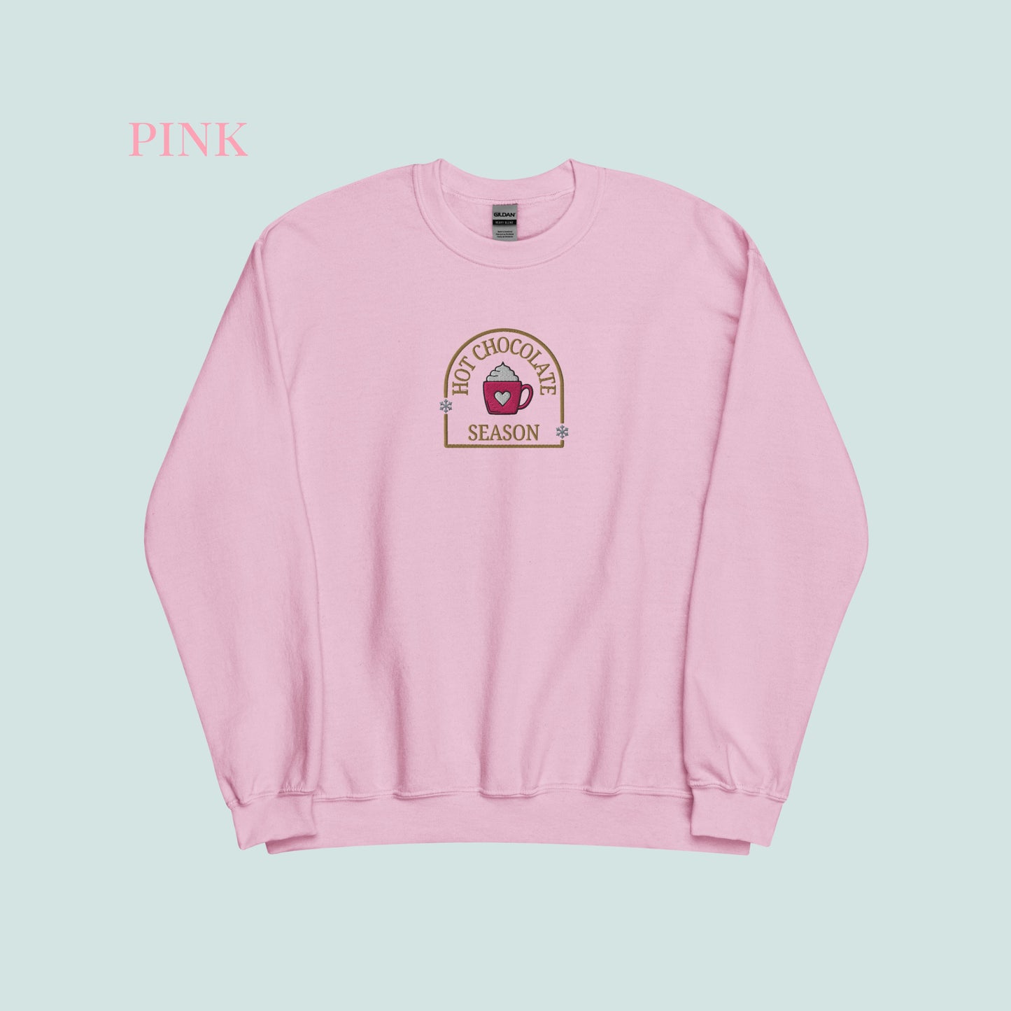 Hot Chocolate Season Embroidered Sweater.