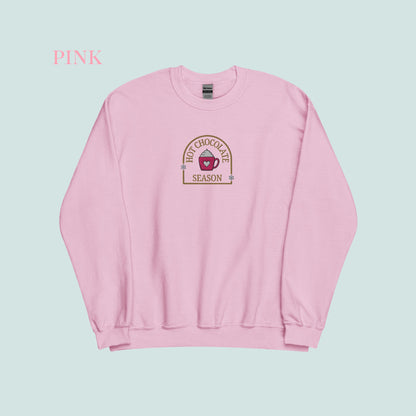 Hot Chocolate Season Embroidered Sweater.