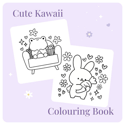 Cute Kawaii Colouring Book