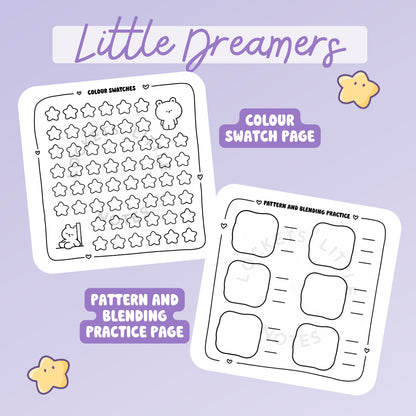 Little Dreamers Colouring Pages SET 1. Digital download.