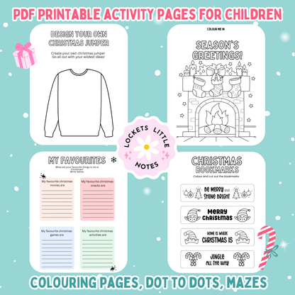 Christmas Activity Book. 60 Festive Pages for Kids. Digital Download