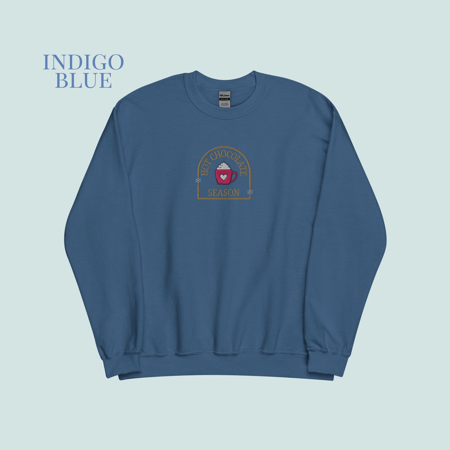 Hot Chocolate Season Embroidered Sweater.
