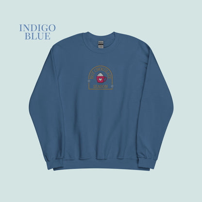 Hot Chocolate Season Embroidered Sweater.