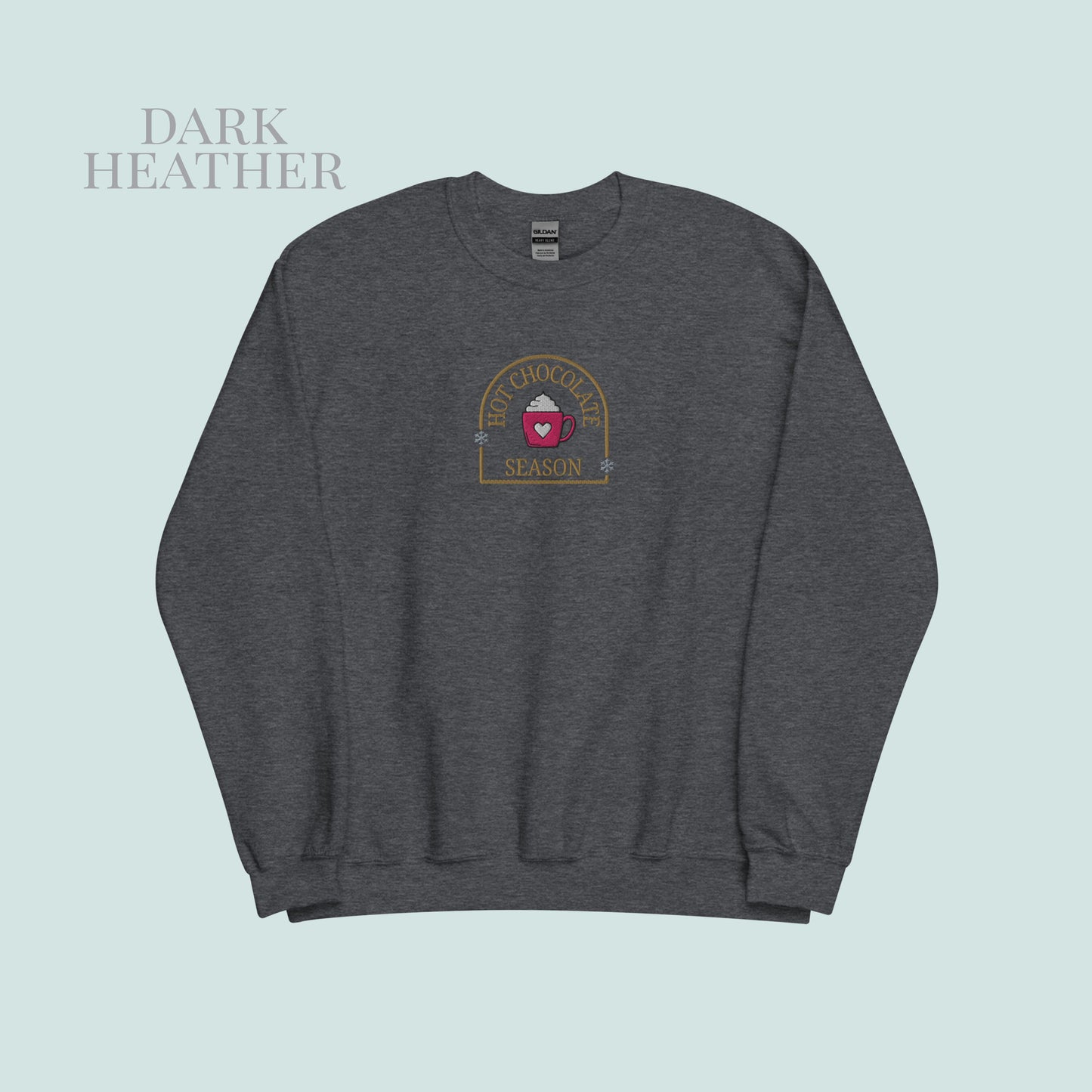 Hot Chocolate Season Embroidered Sweater.