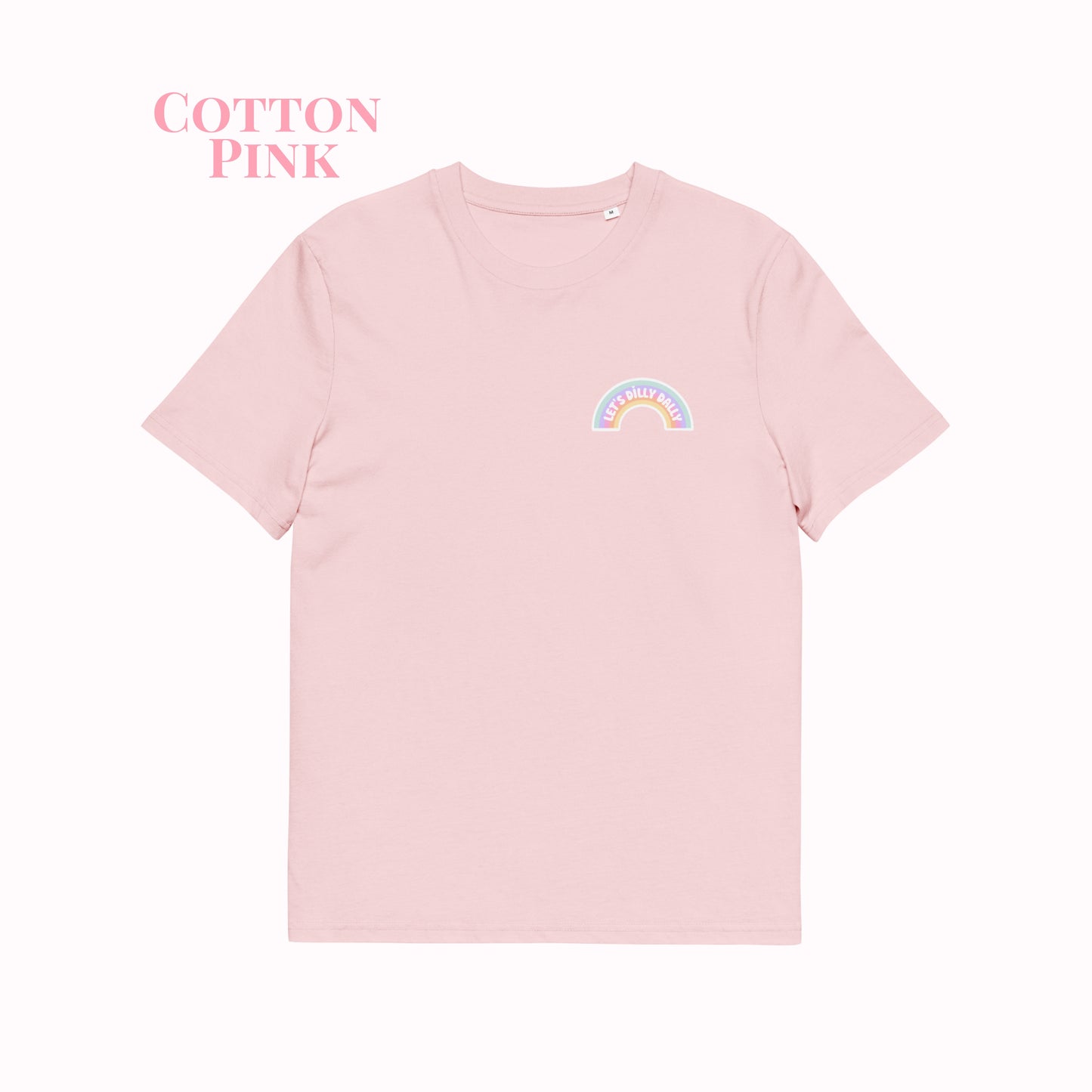 Let's Dilly Dally printed organic cotton t-shirt.