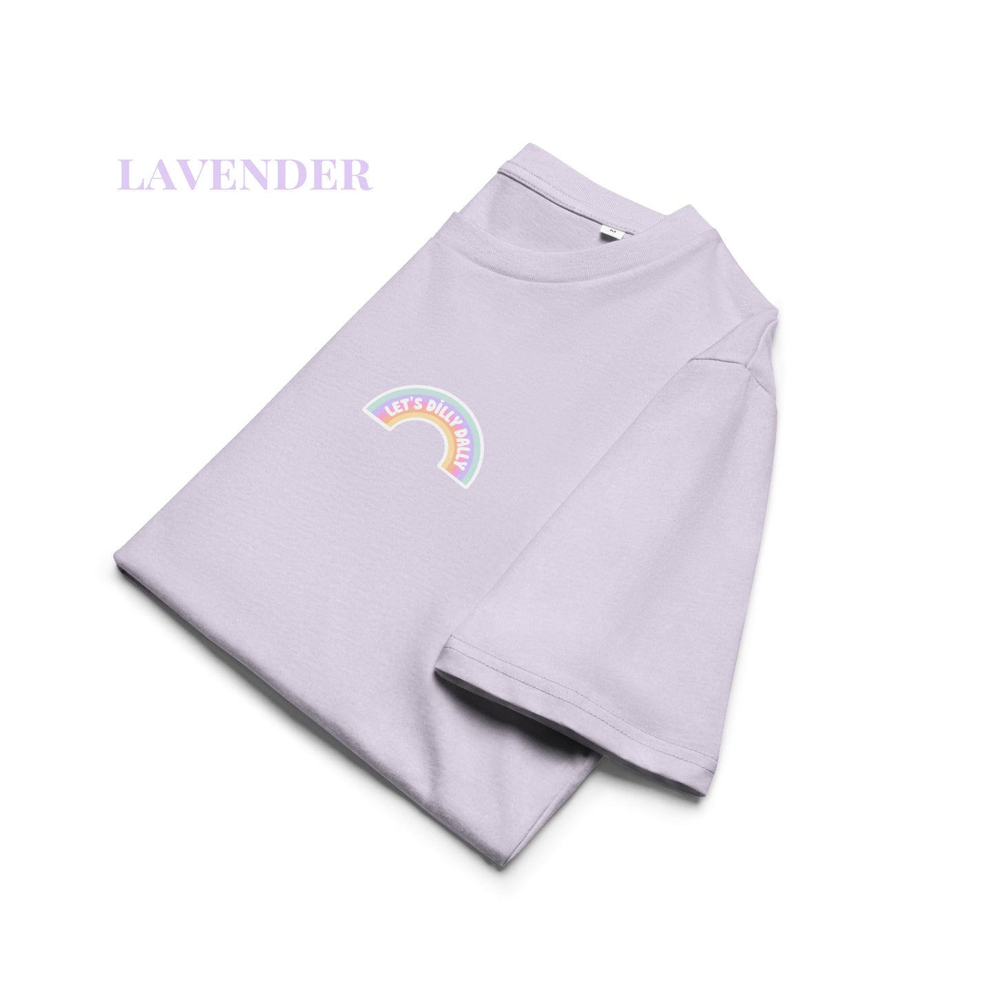 Let's Dilly Dally printed organic cotton t-shirt.