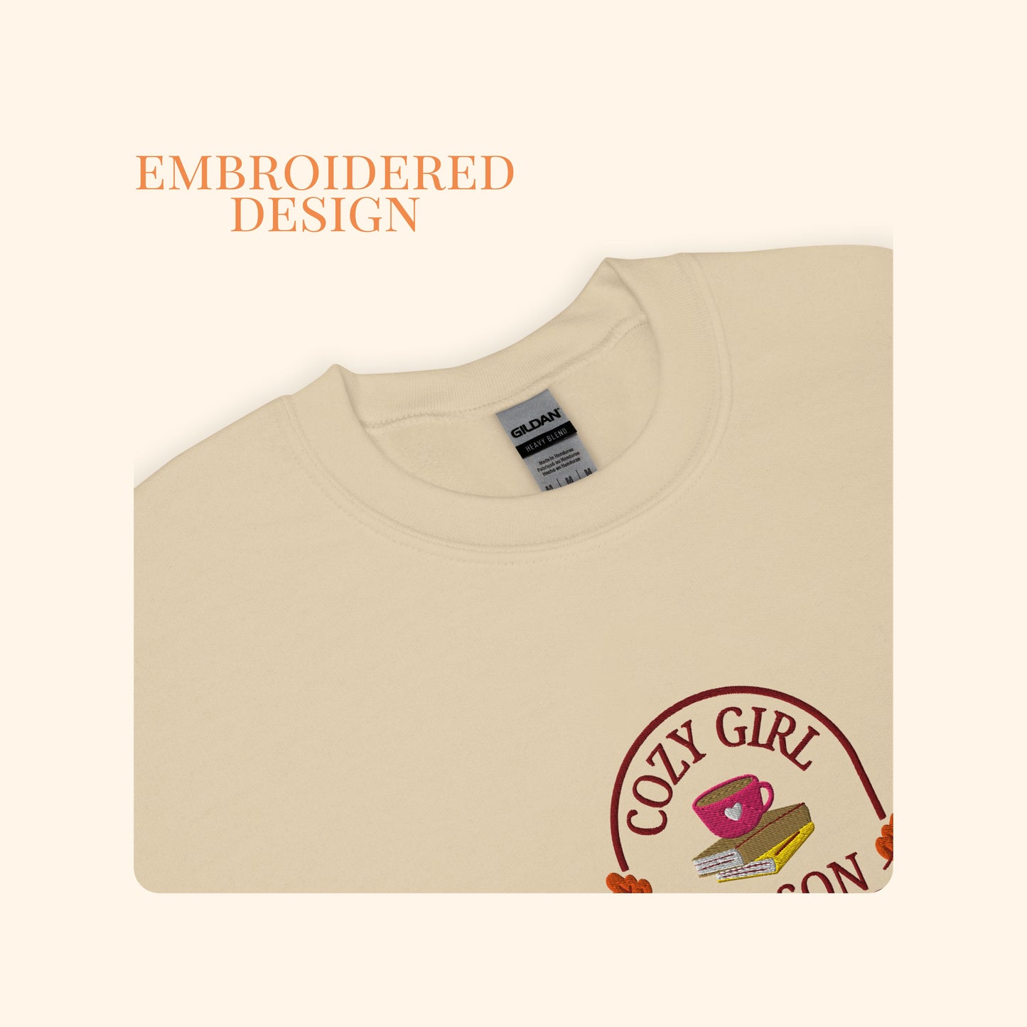 Cozy Girl Season Embroidered Sweater.