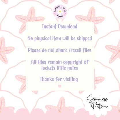 Seamless pattern of pink starfish on a scallop design with white background. Coastal beach surface pattern design decor.