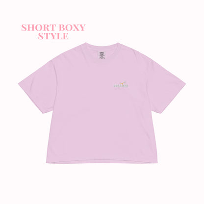 Dreamer Embroidered Boxy t-shirt.