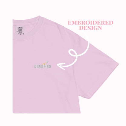 Dreamer Embroidered Boxy t-shirt.