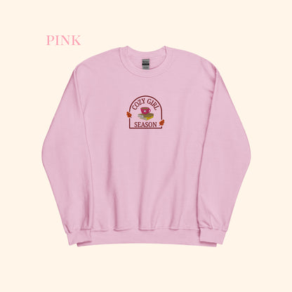 Cozy Girl Season Embroidered Sweater.
