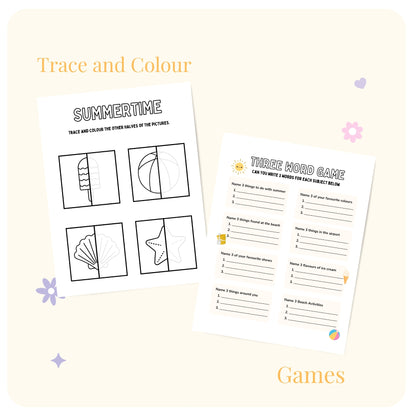 Summer Travel Activity Book