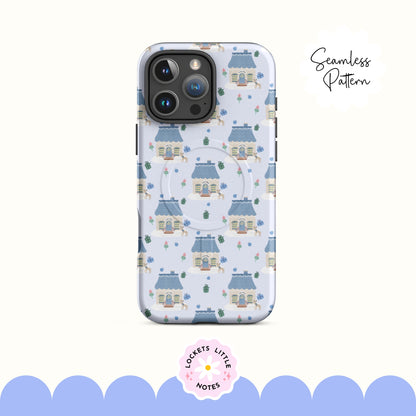 Blue Cosy Christmas Scatter Seamless Pattern PNG | Digital Download
