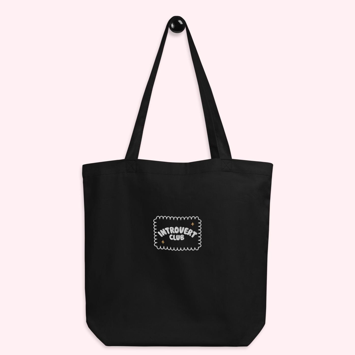 Introvert Club Embroidered Eco Tote Bag