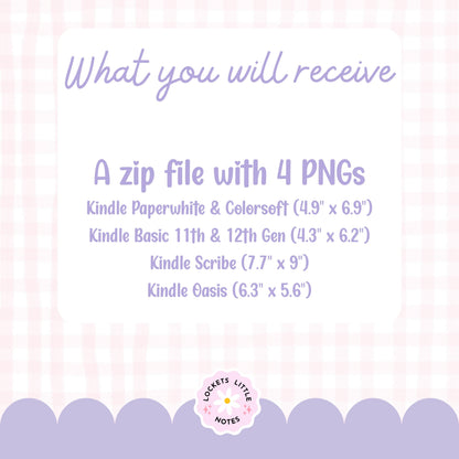 Blue Stripe Kindle Insert PNG, Pastel Summer Bookish (Digital Download)