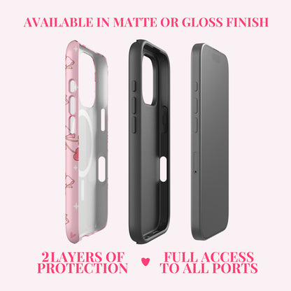 Cherry Hearts and Bows MagSafe® Tough Case for iPhone®